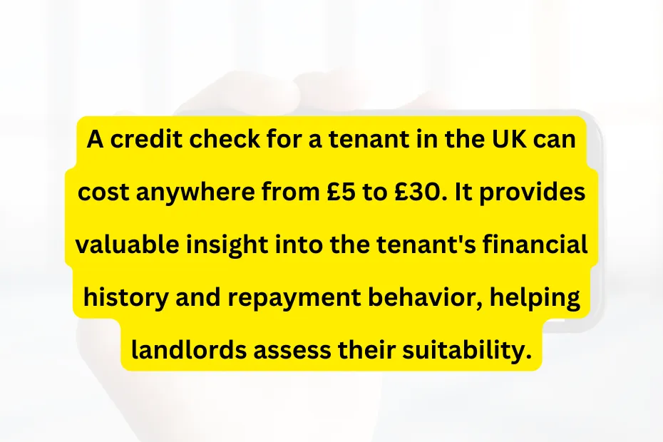 How Much Is A Credit Check For A Tenant Uk